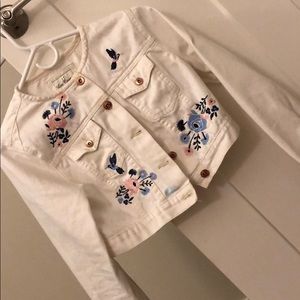 White jeans jacket